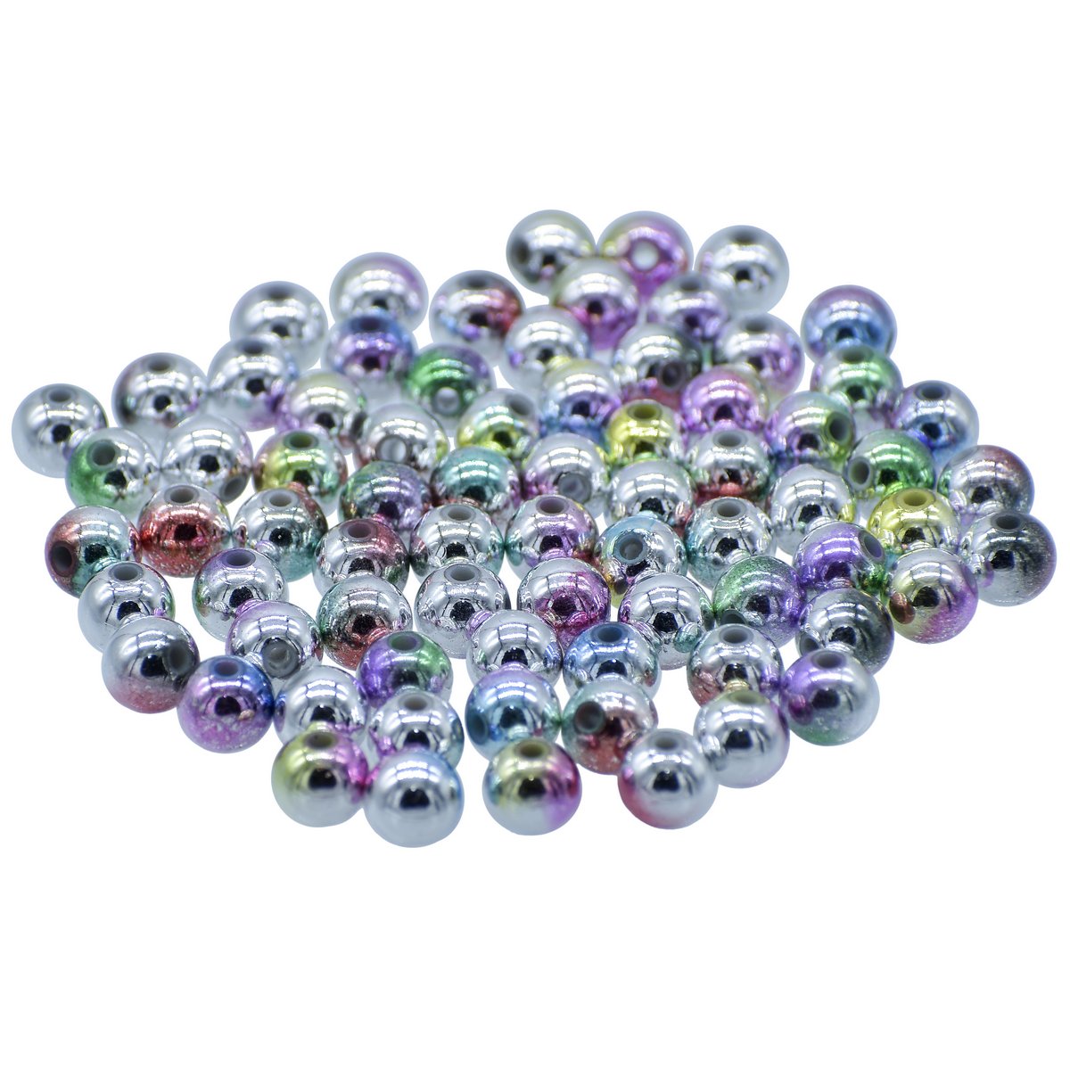 Gift To Love | Craft Beads Rainbow | Color : Multicolour | Size : 8 Mm | Pcs : 20 Gsm | Code : JBSRN8MM