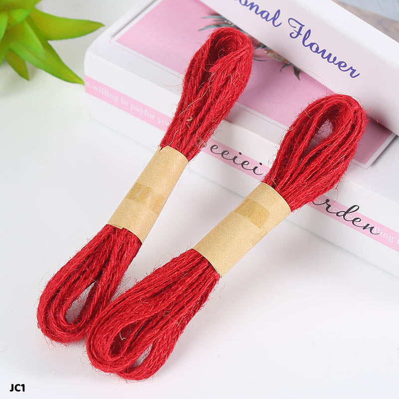 Gift To Love | Jute Strip Colour | Size : 3 Mtr | Pcs : 12 Pcs | Code : JC1