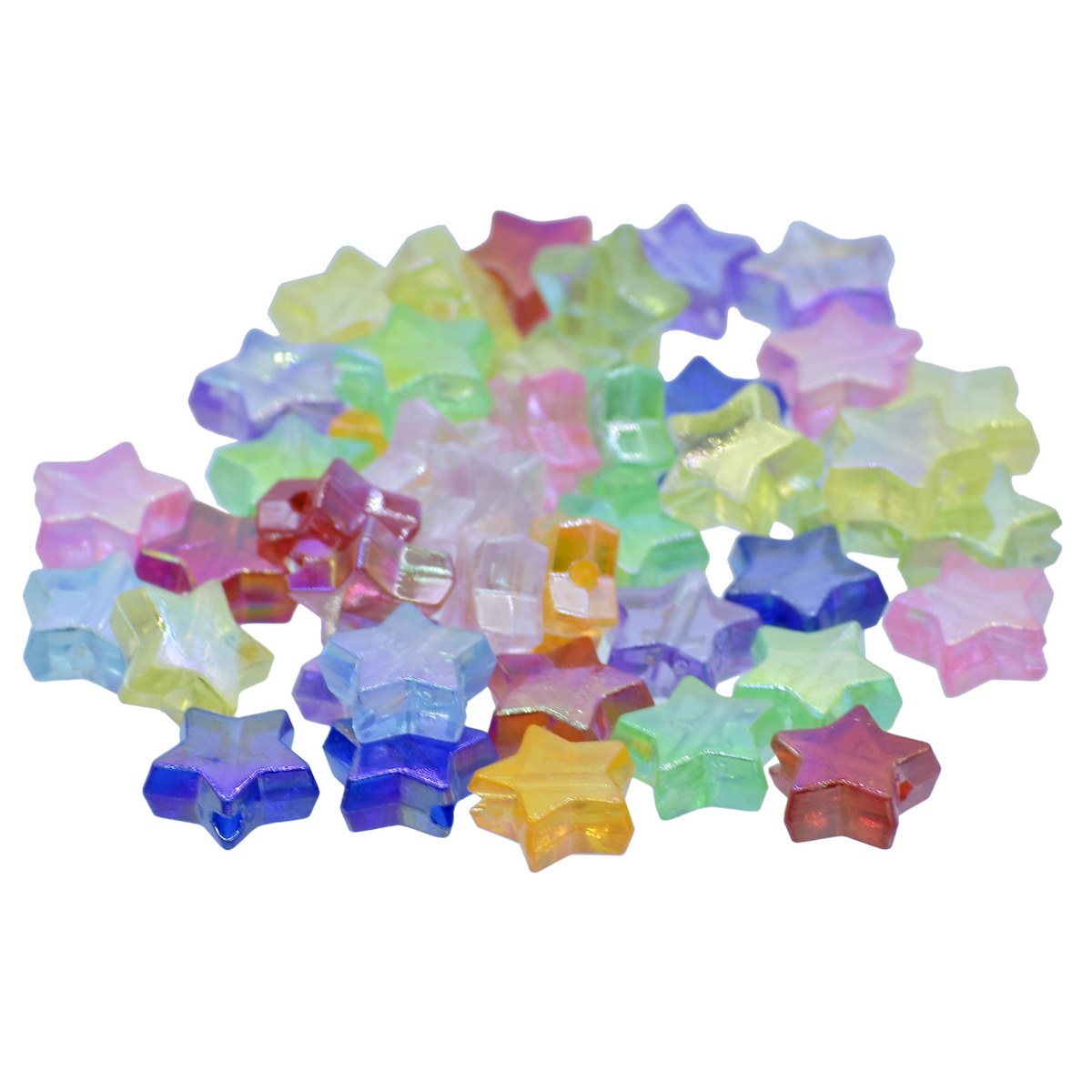 Gift To Love | Craft Beads Star | Color : Colourful | Pcs : 10 Gsm | Code : JCB226