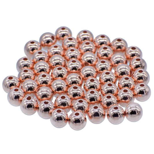 Gift To Love | Craft Beads Round | Color : Copper | Size : 10 Mm | Pcs : 25 Gsm | Code : JCBCR10MM