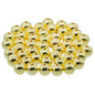 Gift To Love | Craft Beads Round | Color : Golden | Size : 10 Mm | Pcs : 25 Gsm | Code : JCBGD10MM