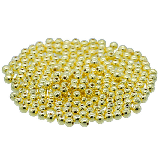 Gift To Love | Craft Beads Round | Color : Golden | Size : 6 Mm | Pcs : 25 Gsm | Code : JCBGD6MM