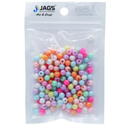 Gift To Love | Craft Beads | Color : Pastel Colours | Size : 6 Mm | Pcs : 20 Gsm | Code : JCBP01