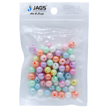 Gift To Love | Craft Beads | Color : Pastel Colours | Size : 8 Mm | Pcs : 20 Gsm | Code : JCBP02