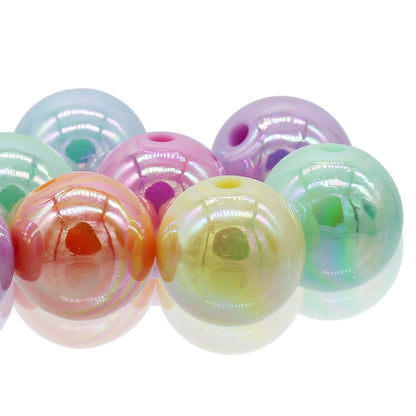 Gift To Love | Craft Beads | Color : Pastel Colours | Size : 16 Mm | Pcs : 20 Gsm | Code : JCBP06