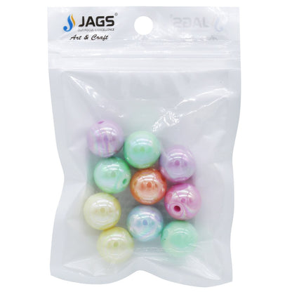 Gift To Love | Craft Beads | Color : Pastel Colours | Size : 16 Mm | Pcs : 20 Gsm | Code : JCBP06