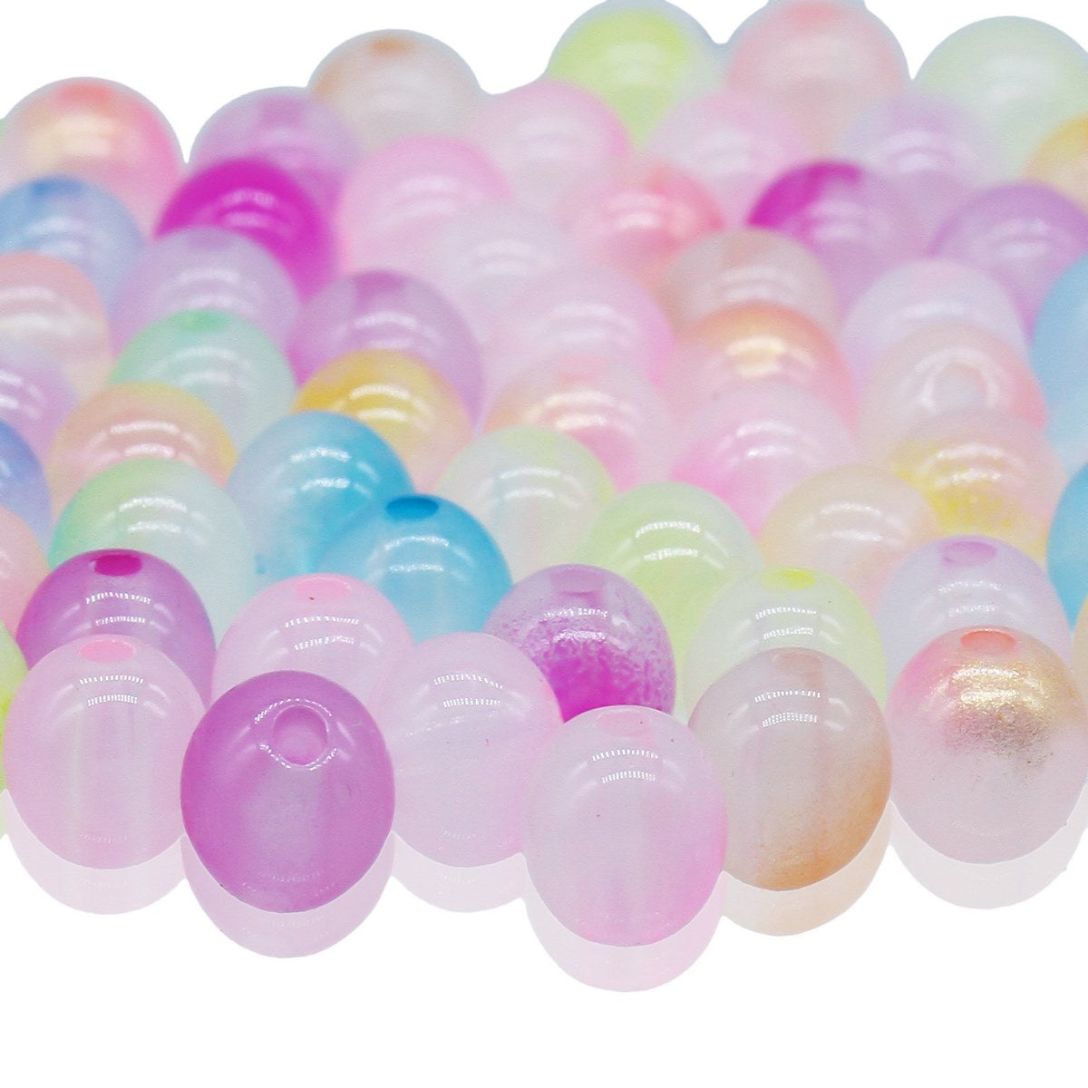 Gift To Love | Craft Beads Transparent | Color : Pastel Colours | Size : 8 Mm | Pcs : 20 Gsm | Code : JCBP07