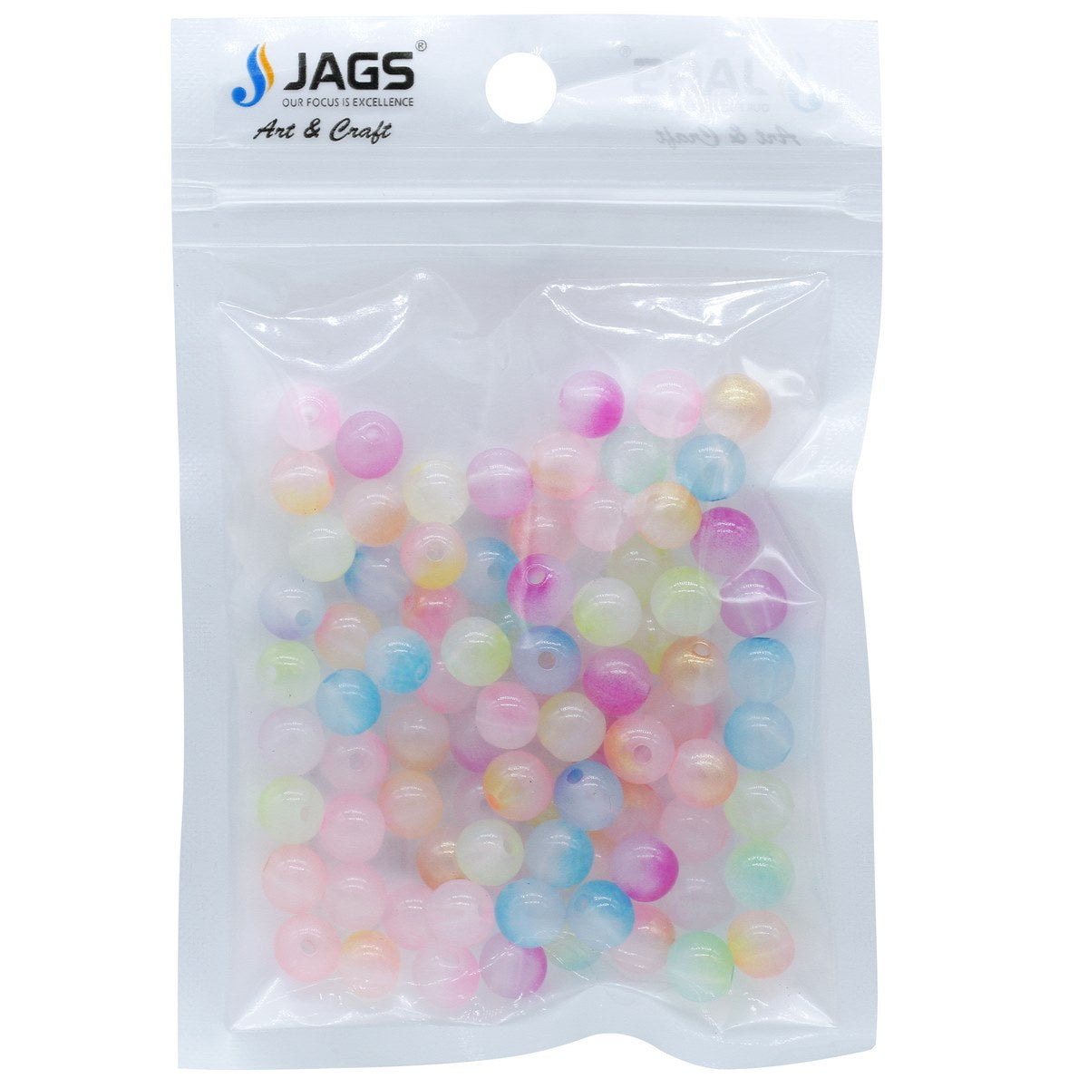 Gift To Love | Craft Beads Transparent | Color : Pastel Colours | Size : 8 Mm | Pcs : 20 Gsm | Code : JCBP07