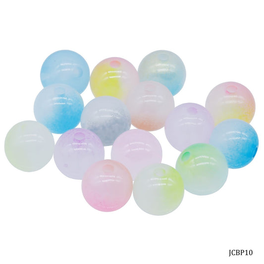 Gift To Love | Craft Beads Transparent | Color : Pastel Colours | Size : 14 Mm | Pcs : 20 Gsm | Code : JCBP10