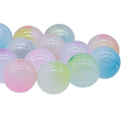 Gift To Love | Craft Beads Transparent | Color : Pastel Colours | Size : 14 Mm | Pcs : 20 Gsm | Code : JCBP10