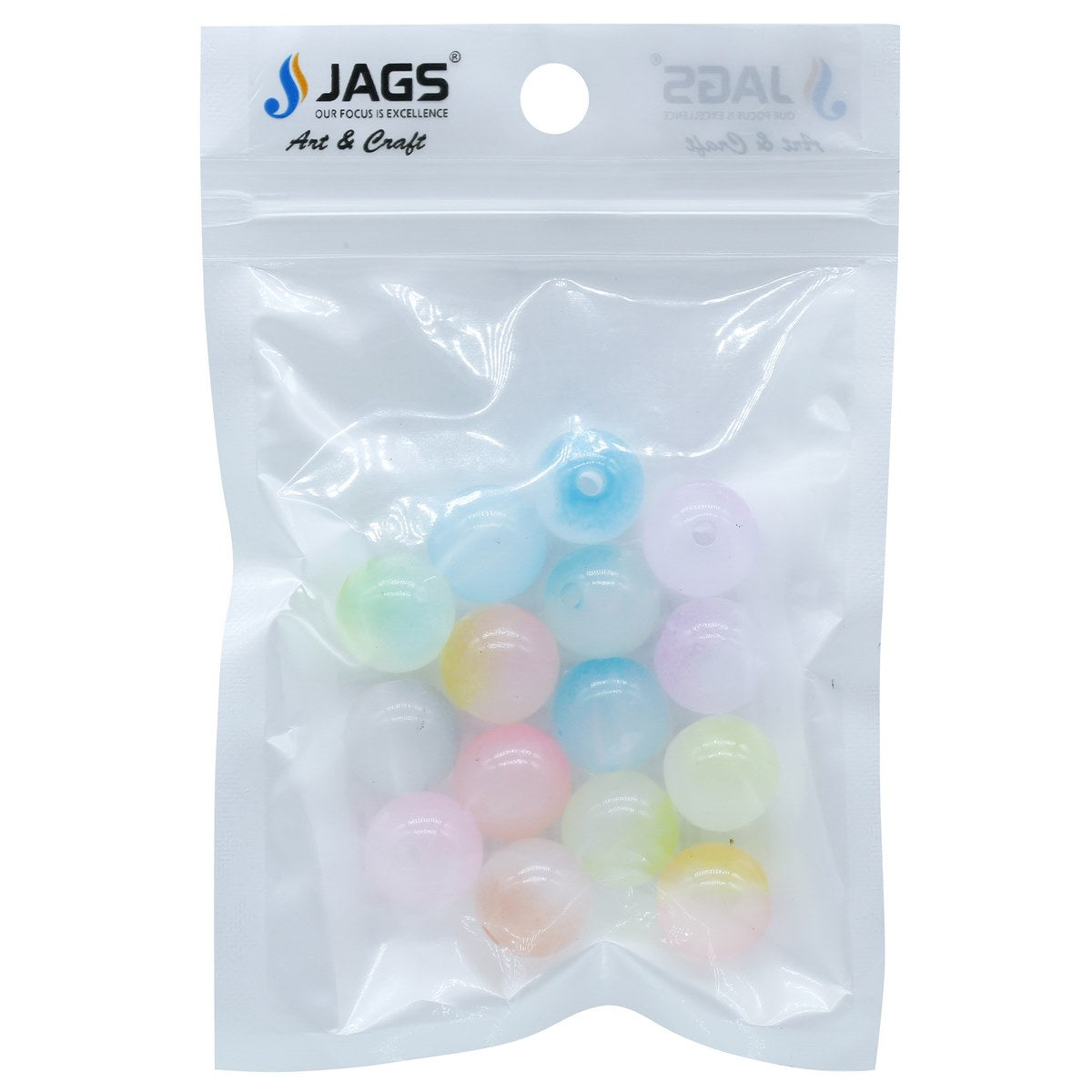 Gift To Love | Craft Beads Transparent | Color : Pastel Colours | Size : 14 Mm | Pcs : 20 Gsm | Code : JCBP10