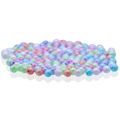 Gift To Love | Craft Beads Round | Color : Pastel Mix Colours | Size : 6 Mm | Pcs : 20 Gsm | Code : JCBR01