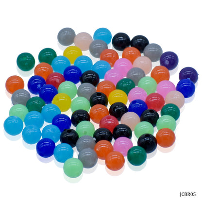 Gift To Love | Craft Beads Round | Color : Multi Colours | Size : 8 Mm | Pcs : 20 Gsm | Code : JCBR05