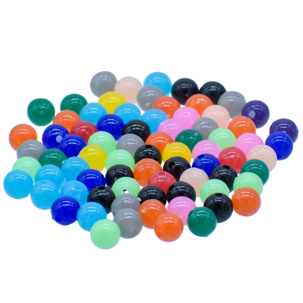 Gift To Love | Craft Beads Round | Color : Multi Colours | Size : 8 Mm | Pcs : 20 Gsm | Code : JCBR05