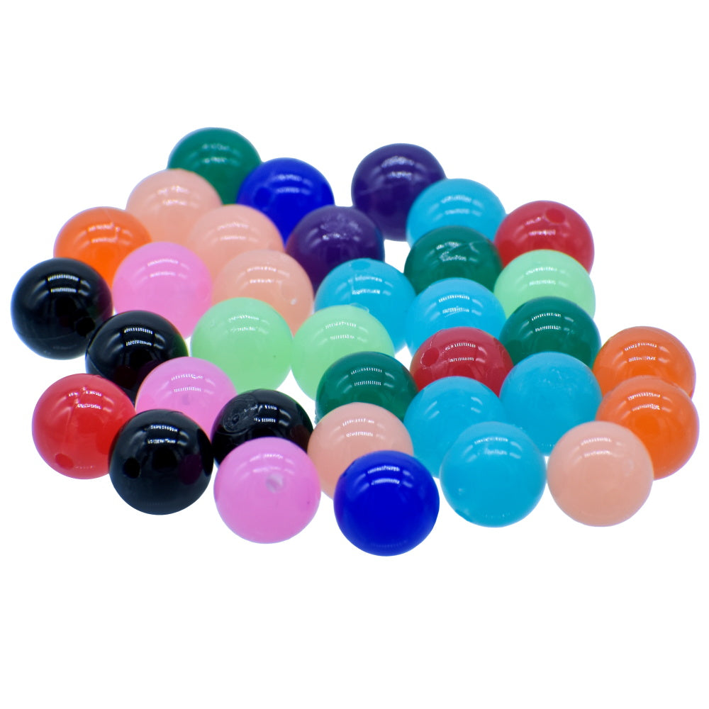 Gift To Love | Craft Beads Round | Color : Multi Colours | Size : 10 Mm | Pcs : 20 Gsm | Code : JCBR06
