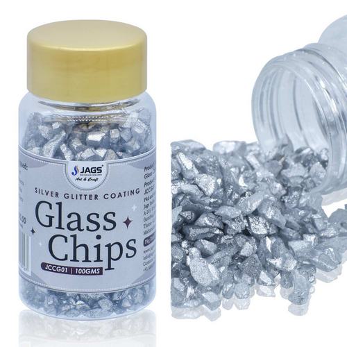 Gift To Love | Jags Colou Coating Glass Chips 100Gram Silver Glitter | Code : JCCG01
