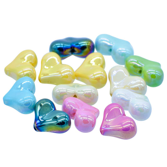 Gift To Love | Beads Big Heart | Color : Multicolour | Pcs : 25 Gms | Code : JCCP22