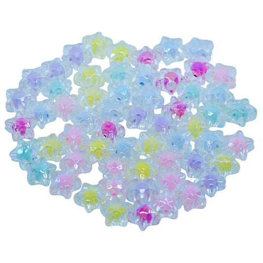 Gift To Love | Beads Two Ton Transparent Star | Pcs : 25 Gm | Code : JCCP29