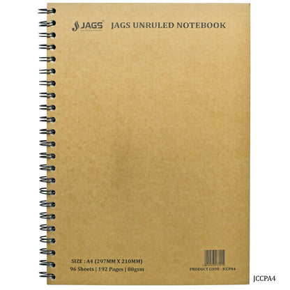 Gift To Love | Unruled Notebook Wiro | Size : A4 | Pcs : 192 Sheets | Code : JCCPA4