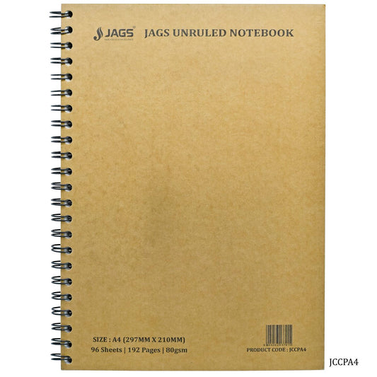 Gift To Love | Unruled Notebook Wiro | Size : A4 | Pcs : 192 Sheets | Code : JCCPA4