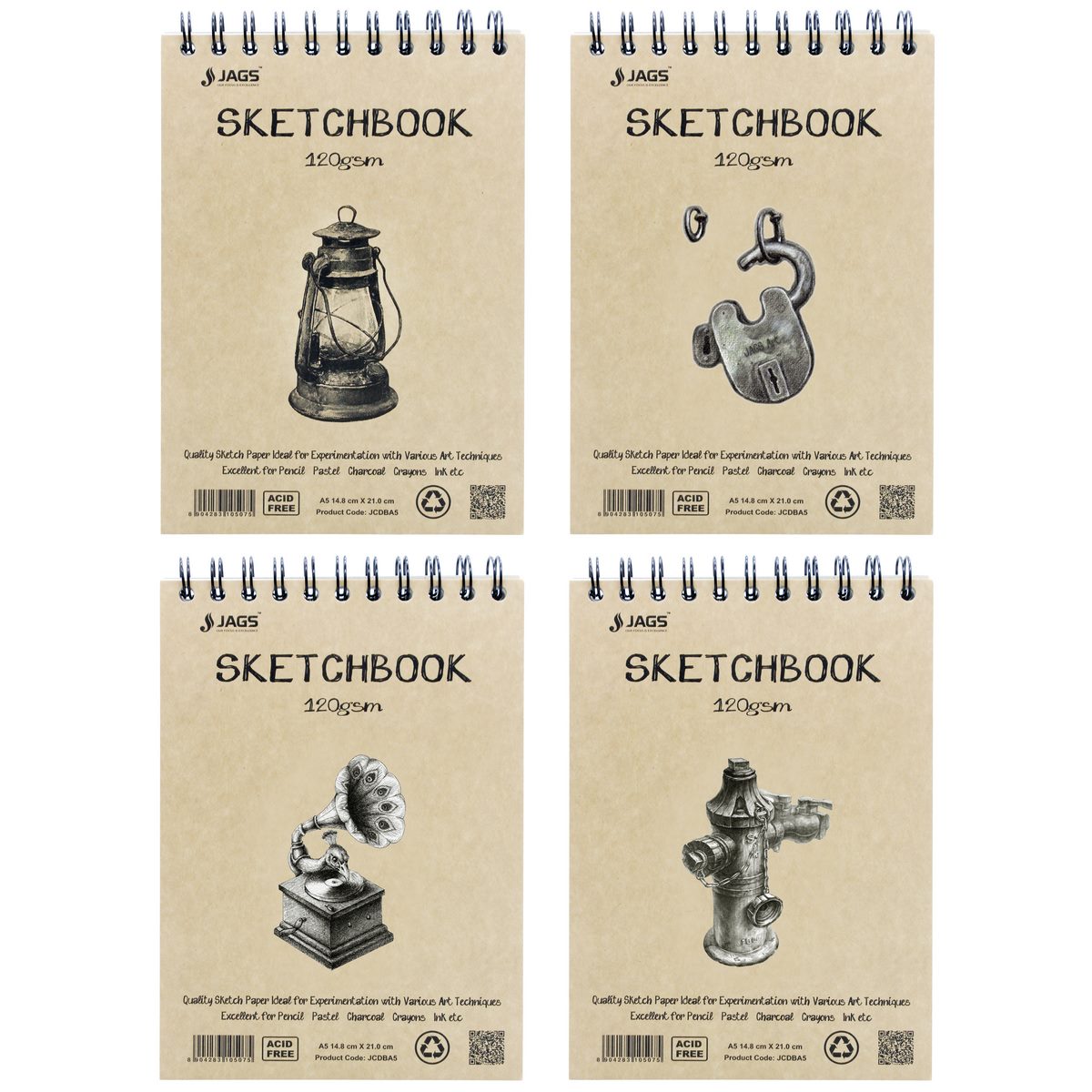 Gift To Love | Sketch Book Cartridge Paper | Size : A5 | Code : JCDBA5