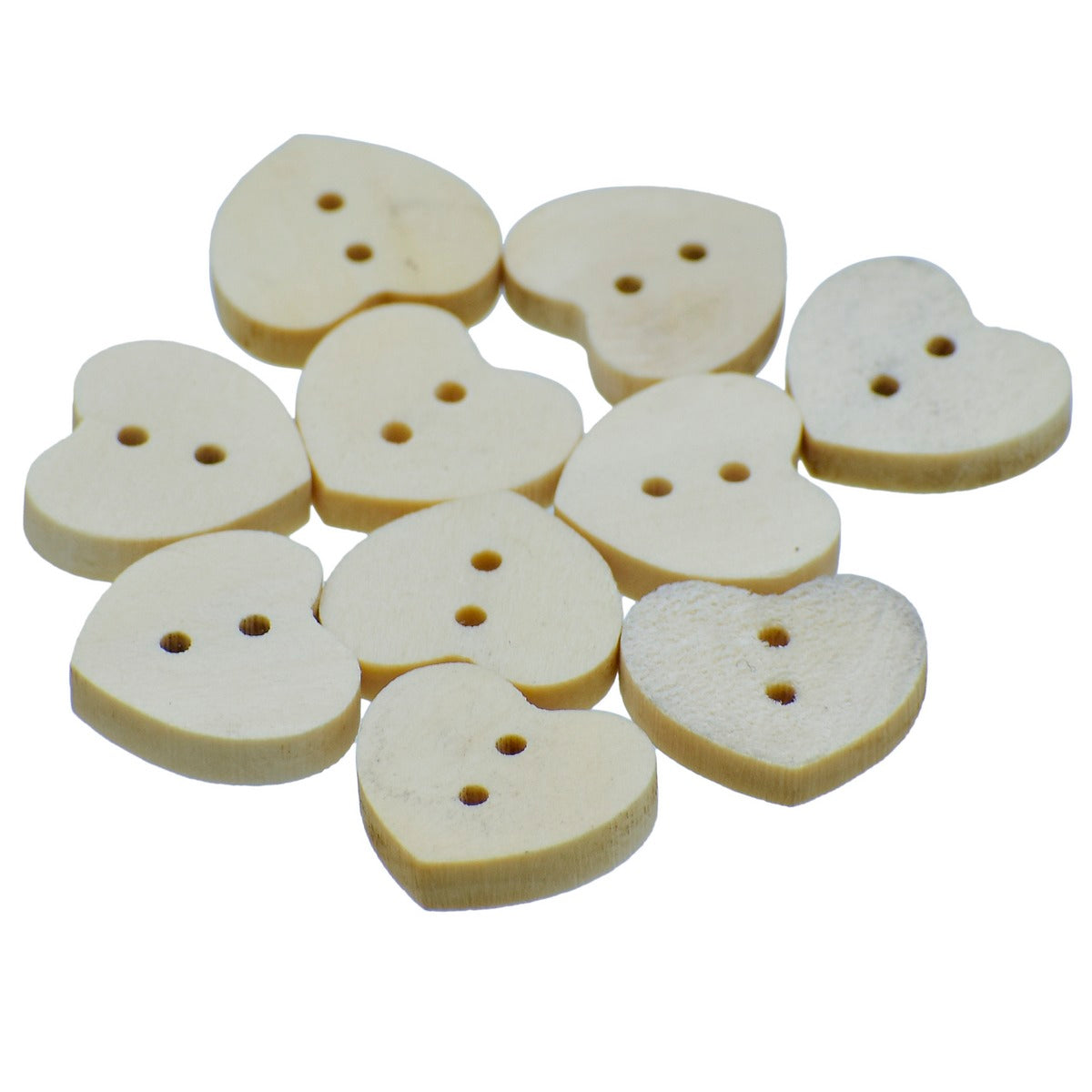 Gift To Love | Decorative Button Heart | Size : 16 Mm | Pcs : 10 Pcs | Code : JCDBH16MM