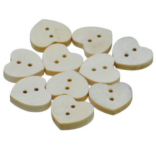 Gift To Love | Decorative Button Heart | Size : 16 Mm | Pcs : 10 Pcs | Code : JCDBH16MM