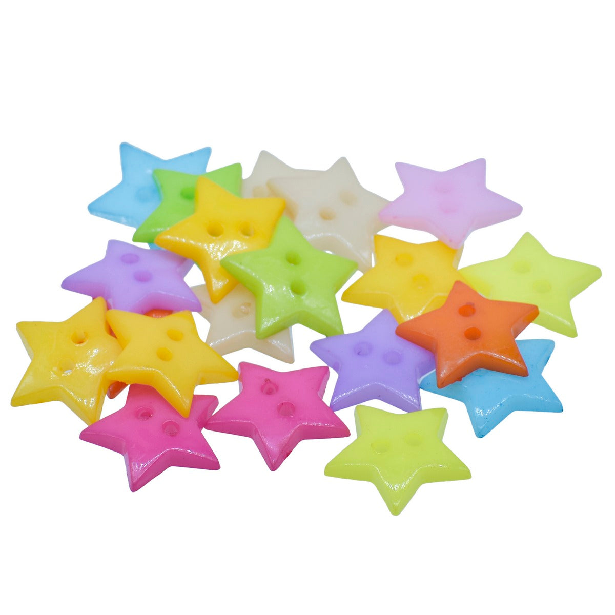 Gift To Love | Craft Decorative Button Star | Size : 28L | Pcs : 20 Pcs | Code : JCDBP05