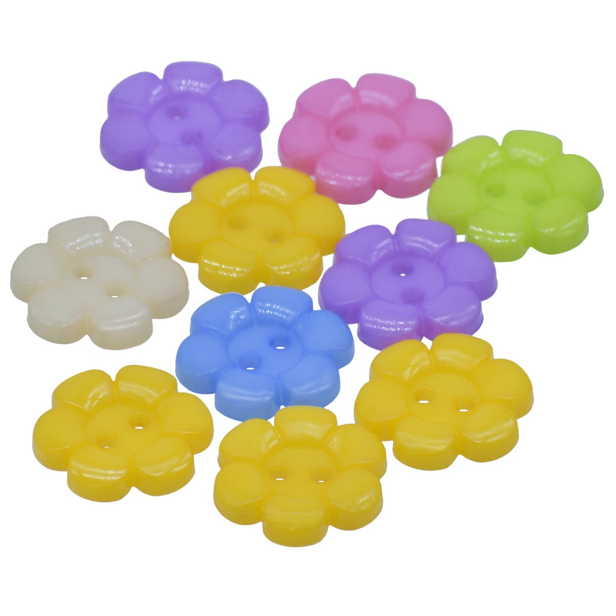 Gift To Love | Decorative Button Flower | Size : 34 L | Pcs : 10 Pcs | Code : JCDBP09