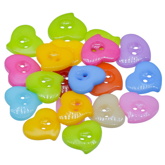 Gift To Love | Decorative Button Heart | Size : 20 L | Pcs : 20 Pcs | Code : JCDBP11
