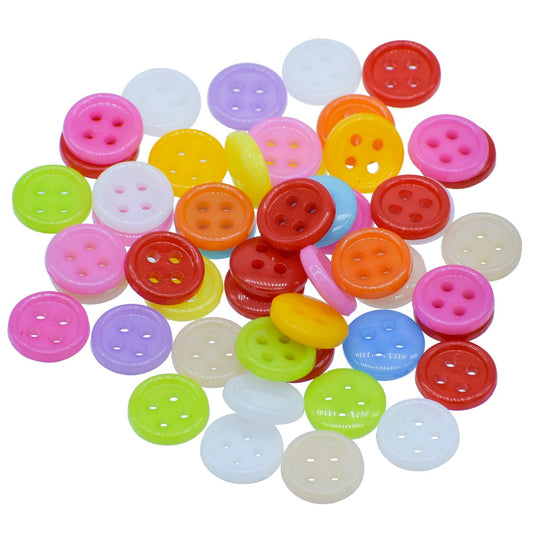 Gift To Love | Craft Decorative Button Round | Size : 16L | Pcs : 50 Pcs | Code : JCDBP12