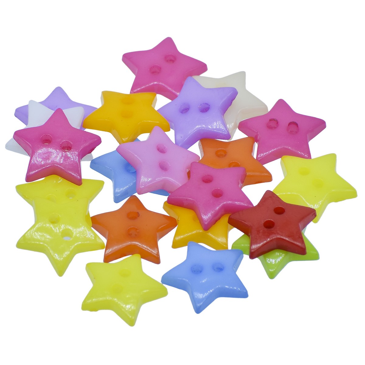 Gift To Love | Craft Decorative Button Star | Size : 24L | Pcs : 20 Pcs | Code : JCDBP13