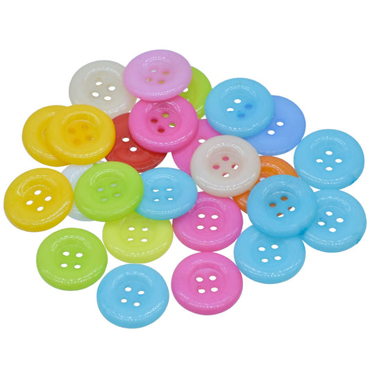 Gift To Love | Craft Decorative Button Round | Size : 28L | Pcs : 25 Pcs | Code : JCDBP30