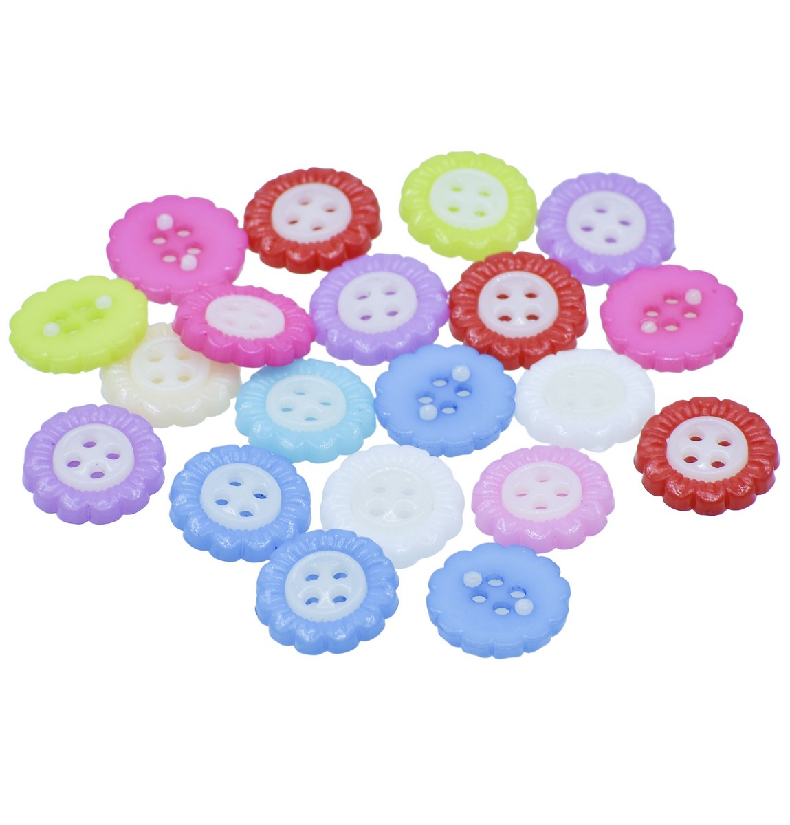 Gift To Love | Decorative Button Flower | Size : 24 L | Pcs : 20 Pcs | Code : JCDBP34