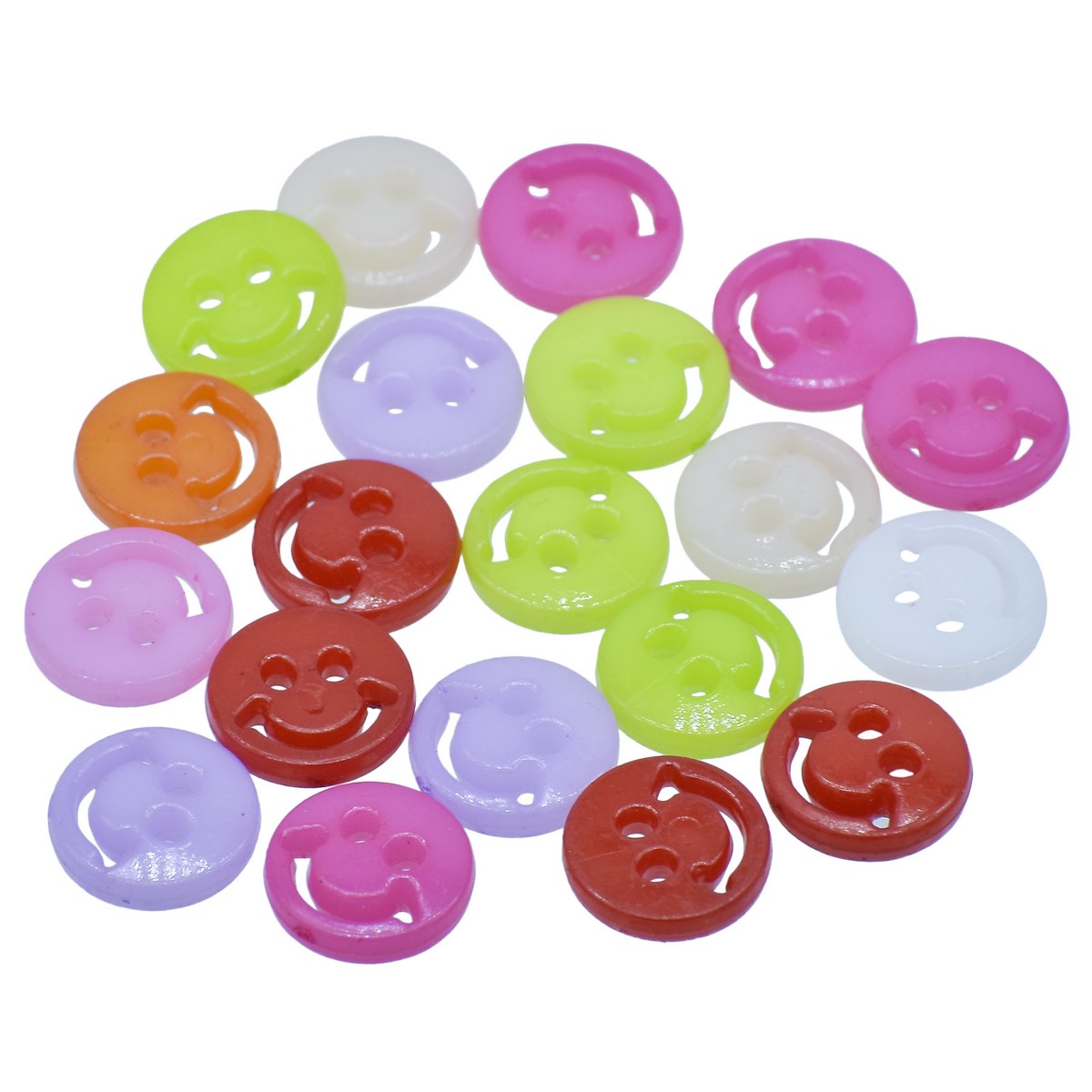 Gift To Love | Craft Decorative Button Smiley | Size : 20L | Pcs : 20 Pcs | Code : JCDBP41