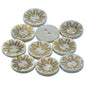 Gift To Love | Craft Decorative Button Round Flower | Size : 24L | Pcs : 10 Pcs | Code : JCDBP43