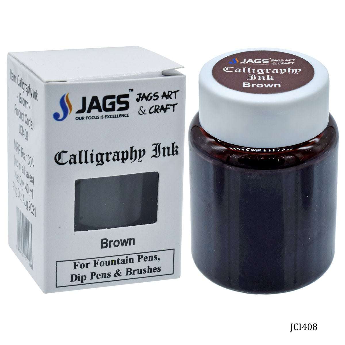 Gift To Love | Calligraphy Inks | Color : Brown | Pcs : 40 Ml | Code : JCI408