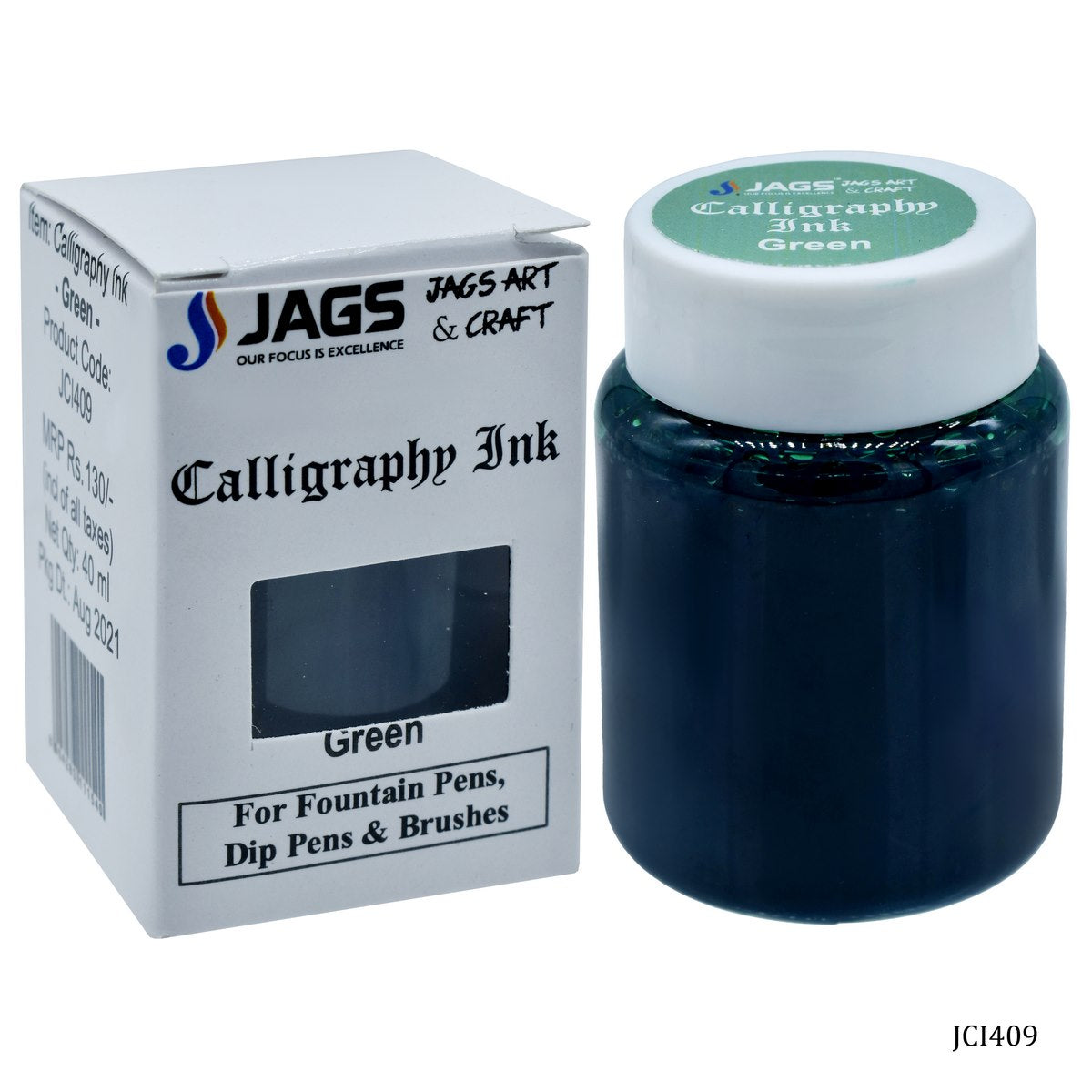 Gift To Love | Calligraphy Inks | Color : Green | Pcs : 40 Ml | Code : JCI409