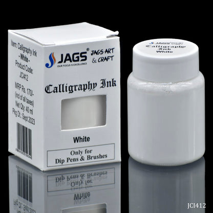 Gift To Love | Calligraphy Inks | Color : White | Pcs : 40 Ml | Code : JCI412