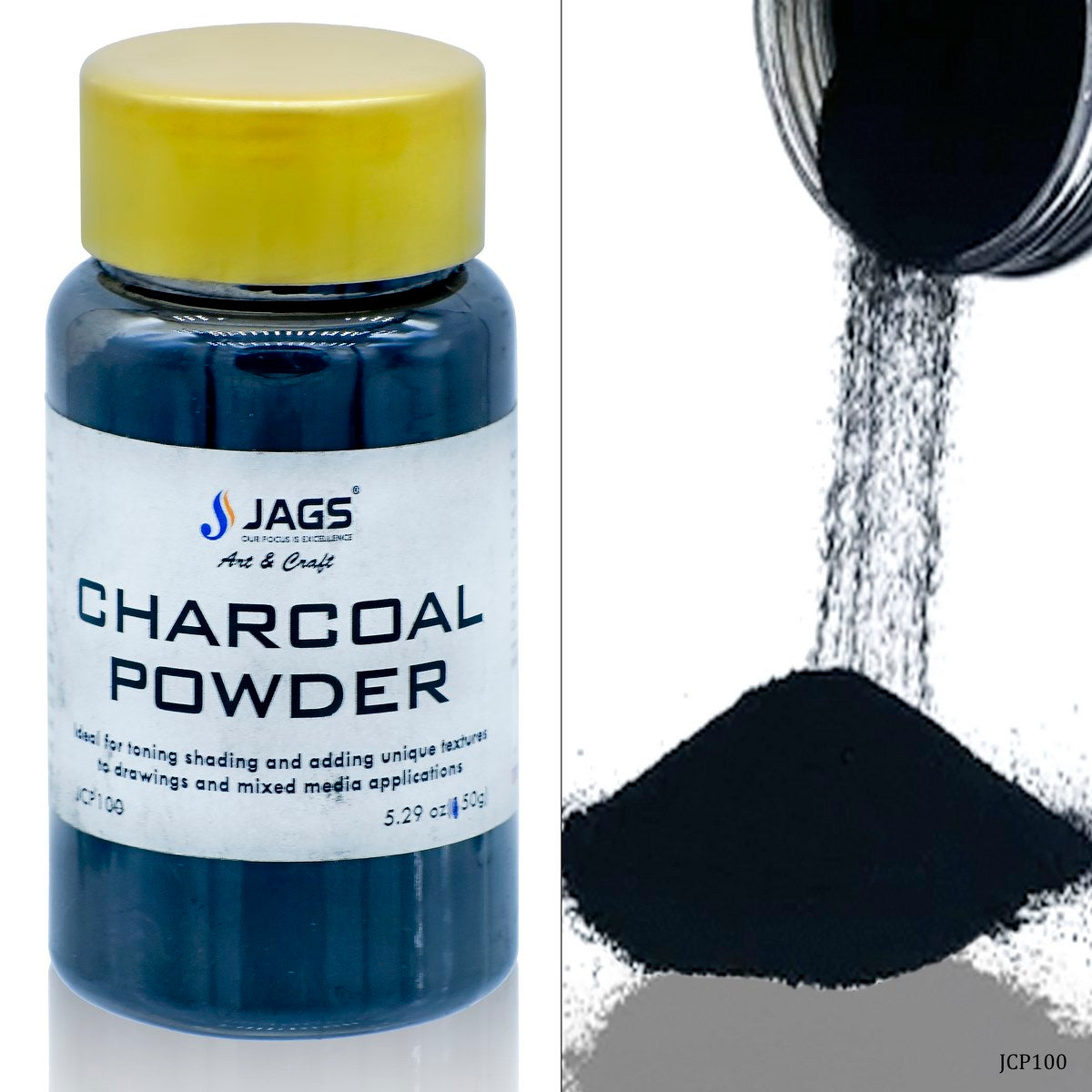 Gift To Love | Charcoal Powder | Size : 50 Gsm | Code : JCP100
