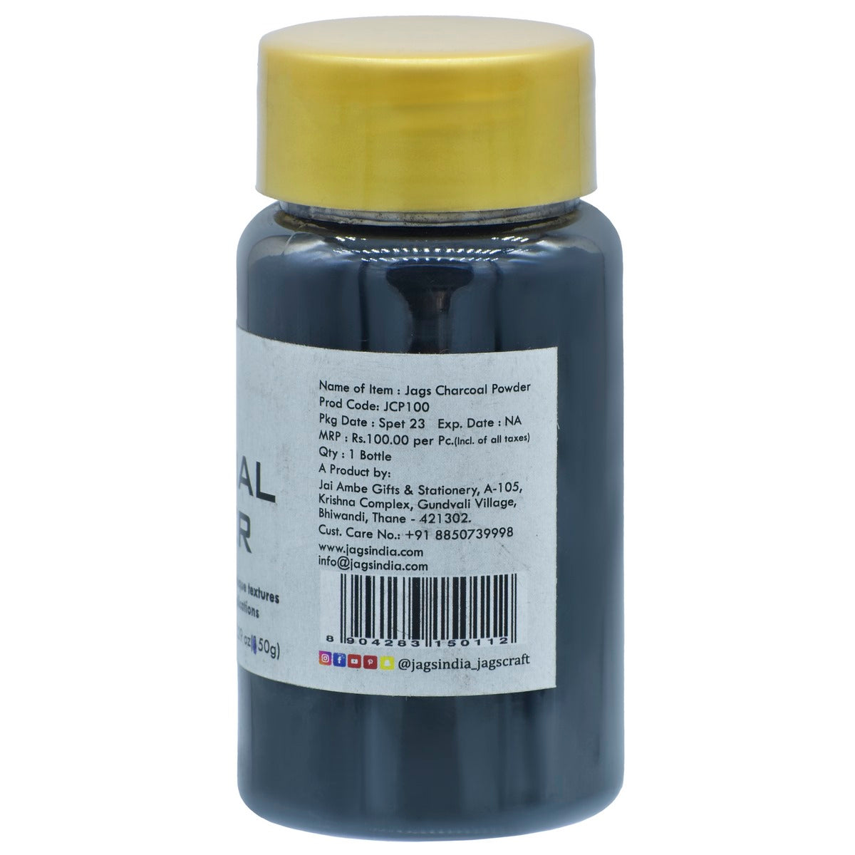 Gift To Love | Charcoal Powder | Size : 50 Gsm | Code : JCP100