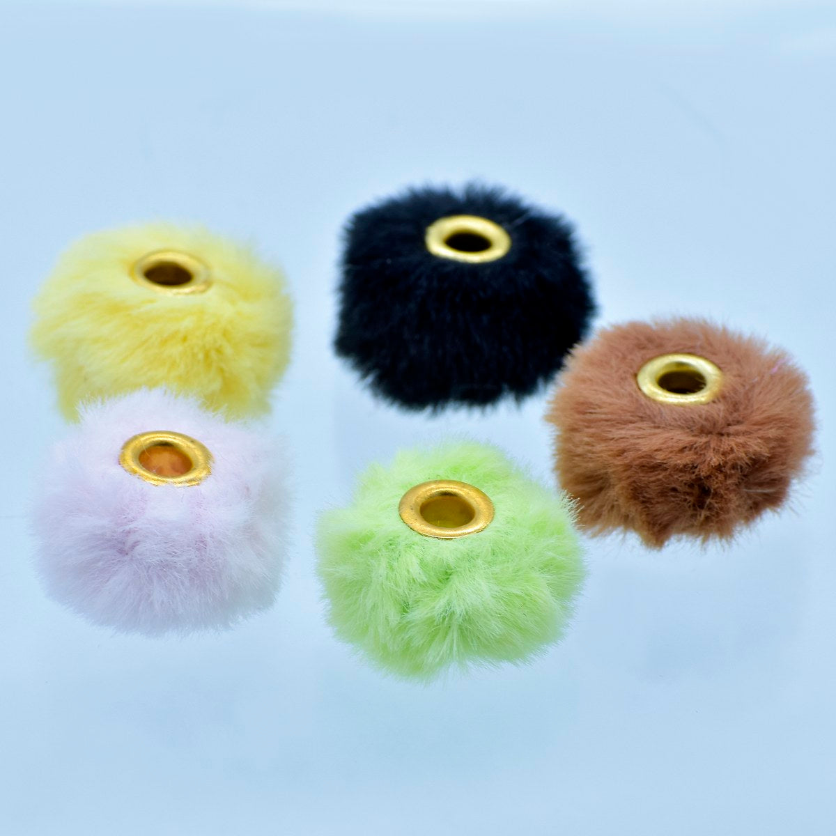 Gift To Love | Beads Fur Round Pastel | Pcs : Set Of 5 Pcs | Code : JCPP11