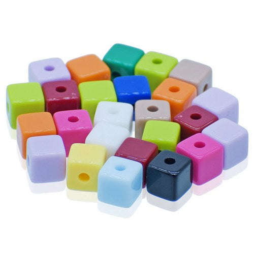Gift To Love | Jags Beads Qub Shape Multicolour 20Gram | Code : JCPP14