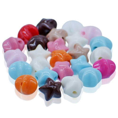 Gift To Love | Jags Beads Star Shape Multicolour 20Gram | Code : JCPP16