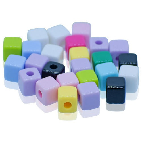 Gift To Love | Jags Beads Qub Shape Multicolour 20Gram | Code : JCPP17
