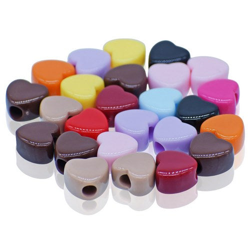 Gift To Love | Jags Beads Heart Shape Multicolour 20Gram | Code : JCPP18