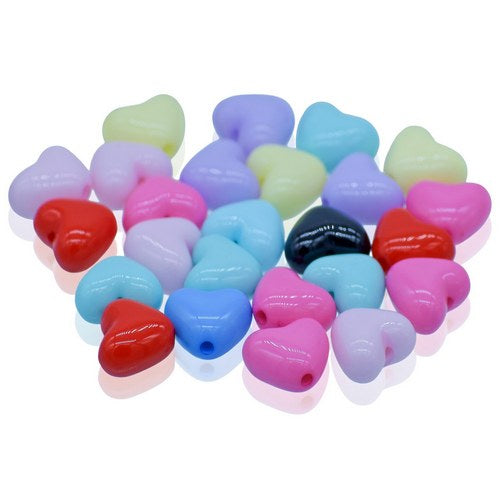 Gift To Love | Jags Beads Heart Shape Multicolour 20Gram | Code : JCPP22