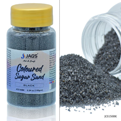 Gift To Love | Coloured Sugar Sand | Color : Black | Pcs : 150 Gms | Code : JCS150BK