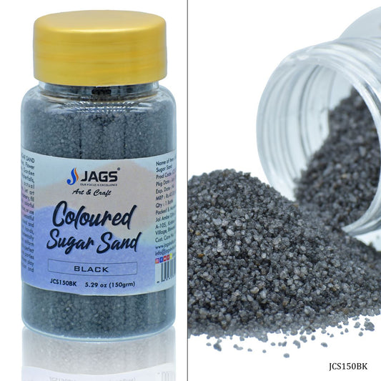 Gift To Love | Coloured Sugar Sand | Color : Black | Pcs : 150 Gms | Code : JCS150BK