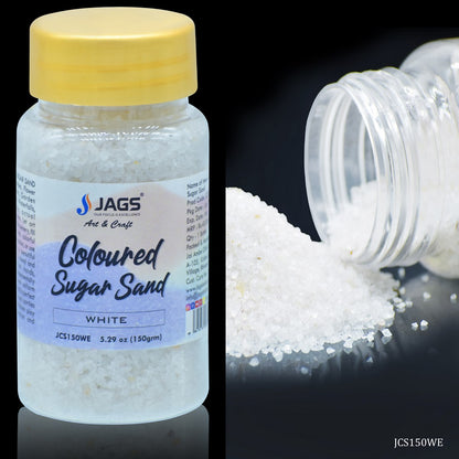 Gift To Love | Coloured Sugar Sand | Color : White | Pcs : 150 Gms | Code : JCS150WE